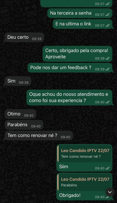 Print de avaliação de cliente