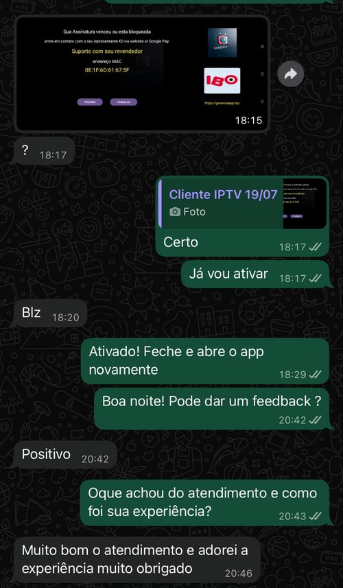 Print de avaliação de cliente